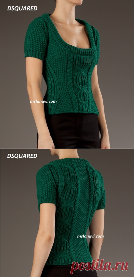 Летний топ спицами от DSQUARED | Вяжем с Лана Ви
