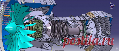 pratt and Whitney turbofan engine(pure power 1000G) - Autodesk Inventor, CATIA, STL, Other - 3D CAD model - GrabCAD
