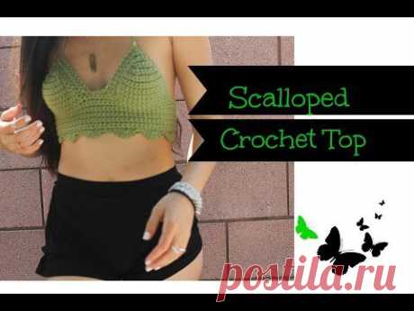 Scalloped Crochet Top - YouTube