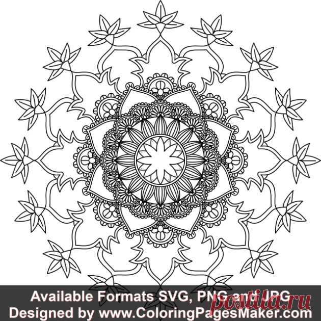 SVG Mandala Art #150 &#8211; ColoringPagesMaker