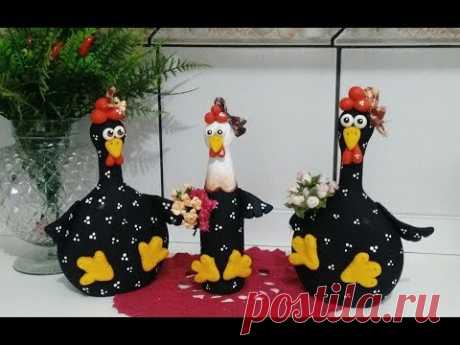 DIY (GALINHA DE GARRAFA) RECICLAGEM DO LIXO AO LUXO COM MATERIAL SUSTENTÁVEL
