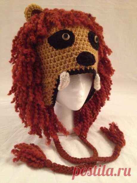 Crochet Harry Potter's Luna Lovegood's Gryffindor Lion Inspired Hat (Made to…