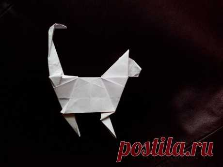 Кошка оригами, cat origami