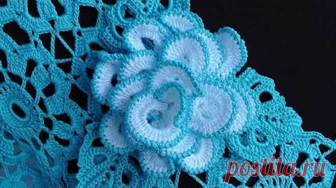 Как связать РОЗОЧКУ брошку. Вяжем розу крючком. How to crochet a rose motif. Crochet Rose Brooch