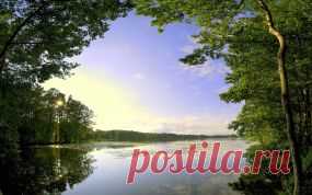 Скачать обои Русская природа (Облака, Деревья, Озеро) для рабочего стола 1366х768 (16:9) бесплатно, Фото Русская природа Облака, Деревья, Озеро на рабочий стол. | WPAPERS.RU (Wallpapers).