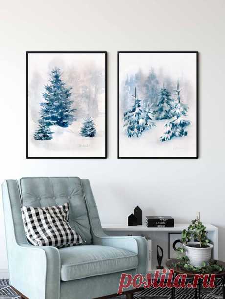 Christmas printable wall art set of 2 Watercolor Pine Trees | Etsy This is an INSTANT DIGITAL DOWNLOAD that you can print in a variety of sizes, including large poster sizes (A3). No physical item will be shipped. Once downloaded, you can print your art at home, take it to a print shop, or upload it to an online printing service. No physical product will be