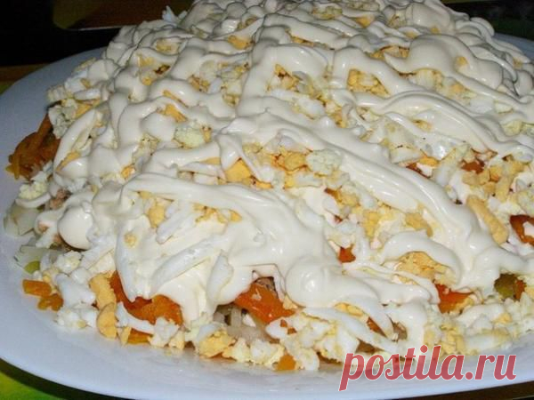 Салат Печень под шубой с яблоками и сыром
