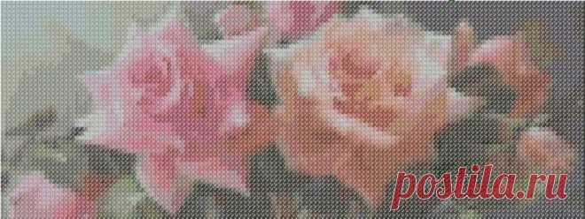 Схема картины - Розы панорама - OXO Ярмарка