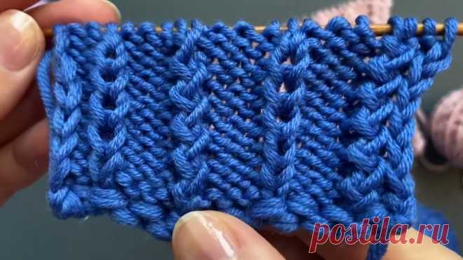 Красивый узор с ребристой структурой спицами [+ СХЕМА] для вязания кардигана, шапки💟Easy knit stitch Друзья, приветствую на канале 