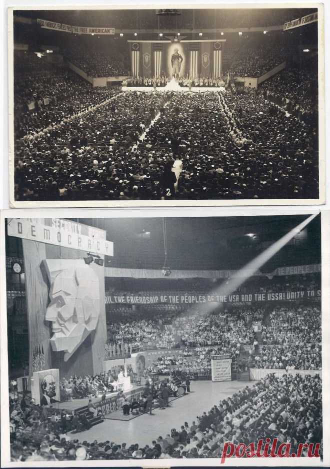 Нацистская организация Америки собралась в Madison Square Garden, 1939