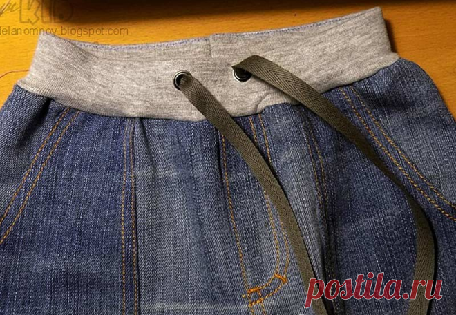 Трикотажный пояс на детских джинсах (Шитье и крой) | Журнал Вдохновение Рукодельницы