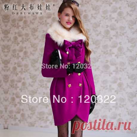 skirt size Picture - More Detailed Picture about DABUWAWA Original New 2014 Brand Winter Thick Purple Wool Fur Collar Formal Casual Skirt Slim Coat outerwear Women Picture in Wool &amp; Blends from PINK DOLL Trade Co.,Ltd | Aliexpress.com | Alibaba Group