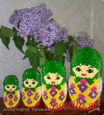 Модульное оригами "Матрешка". Схема сборки. Пошаговая инструкция