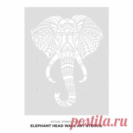 Elephant Head Wall Art Stencil DIY Tribal Design Geometric Stencil for Home Makeovers - Etsy Chile