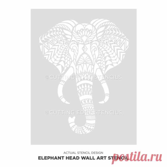 Elephant Head Wall Art Stencil DIY Tribal Design Geometric Stencil for Home Makeovers - Etsy Chile