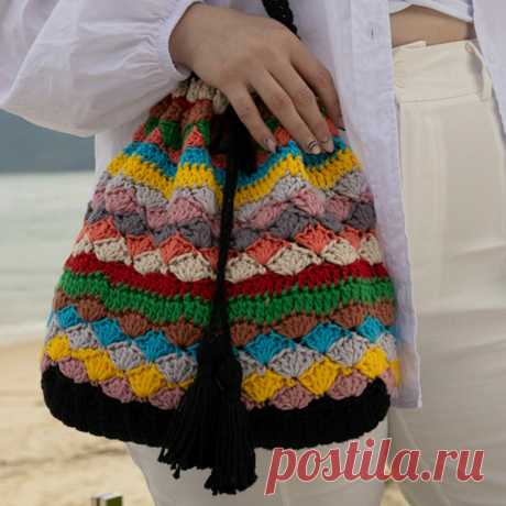 Сумочка-торба крючком. Схема вязания – Paradosik Handmade - вязание для начинающих и профессионалов