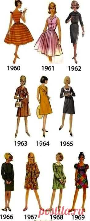 Мода и стиль 60-х годов: основные черты в одежде, макияже | А-МОДА .