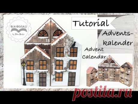 DIY * Adventskalender * Advent Calendar * basteln mit Papier * Haus * Weihnachten * Tutorial