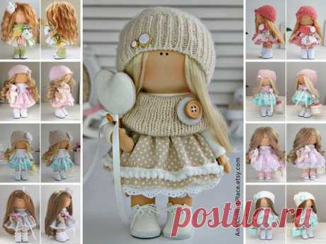 Tilda Doll Handmade for Nursery Interior Decoration or as Original and Unique Gift Idea for your Beloved Family, Beige Color Doll by Maria L Hello, dear visitors!  This is handmade textile doll created by Master Maria L (Kazan, Russia). Doll can be made by Order. Doll is 25 cm (9.8 inch) tall.  All dolls on the photo are made by master Maria L. You can see all dolls by Maria L by search in our shop: