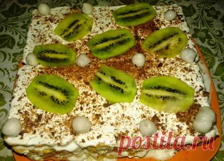Вкусные домашние рецепты: Торт из печенья без выпечки