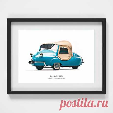 Paul Vallee 1956 – Retro Car Print for Boys – Kids Room Decor – Teeny cars | Decor for kids