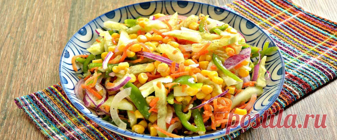 салаты с болгарским перцем и кукурузой