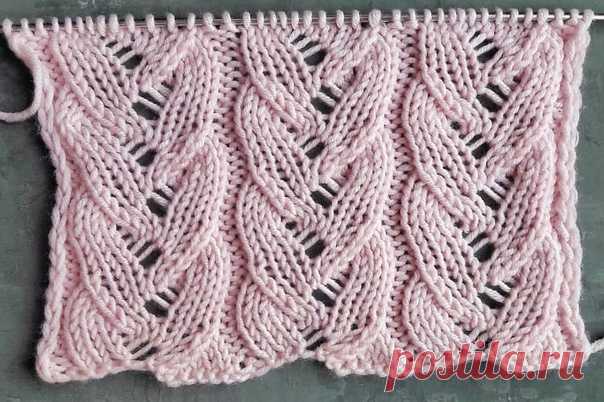 Ажурные вертикальные дорожки-косички
#knitting #спицами #узоры_спицами