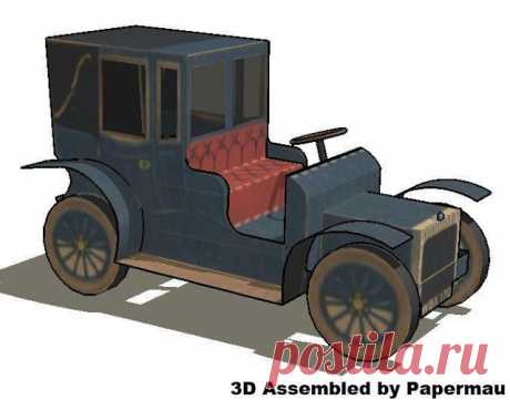 PAPERMAU: 1906`s Veteran Daimler Oldtimer Paper Model - by Weetabix