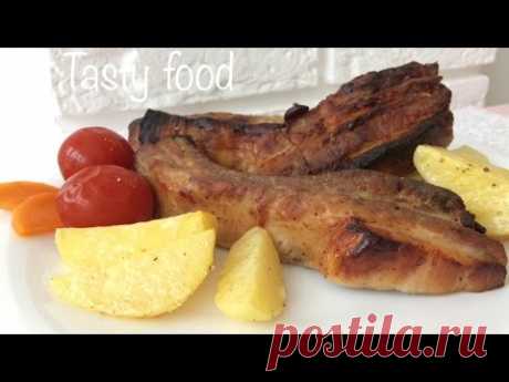 Вкуснейшие Хрустящие Свиные Ребра + Картофель Как у бабушки в печи!