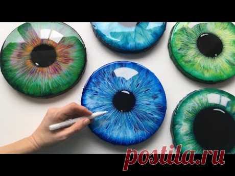 #152 FLUIDART EYE STEP BY STEP painting tutorial #art #acrylicpouring #painting