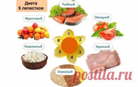 Как составить меню диеты «6 лепестков» Каждая женщина, даже та, у которой, казалось бы, совсем нет избыточного веса, мечтает похудеть. Сбросить ненавистные килограммы поможет уникальная диета...
