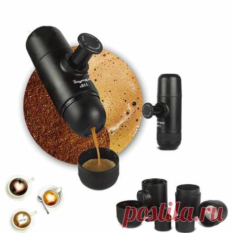 Yrp yrp-002 portable coffee maker manual pressure min powder machine handheld for home or outdoor travel Sale - Banggood.com