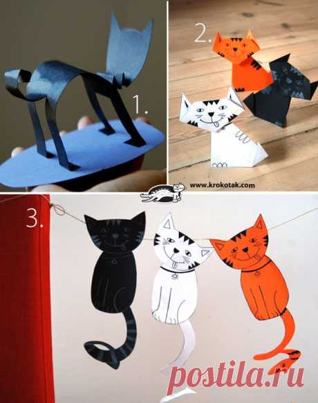 Three cats’ stories in paper | krokotak