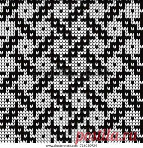 Knitted Geometric Seamless Pattern: стоковая векторная графика (без лицензионных платежей), 716080924 | Shutterstock