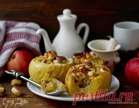 Запеченные яблоки с ореховой начинкой, пошаговый рецепт на 1011 ккал, фото, ингредиенты - mizuko