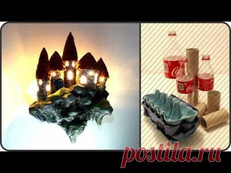 Нытье DIY Fantasy Floating Castle Лампа Утилизация мусора