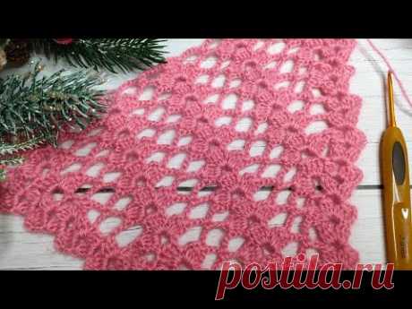 Ажурная шаль крючком ✨ Crochet shawl