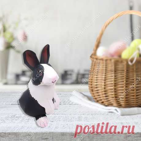Голландский кролик - Серия домашних животных - Животные - Поделки из бумаги - Canon Creative Park