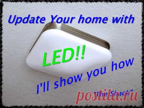 How to install a ceiling light fixture ( Hampton Bay LED  IMD3011LM-BN)