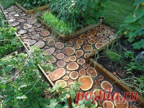 ЭКОЛОГИЧНЫЕ ДОРОЖКИ ДЛЯ ДАЧИ ИЗ СПИЛОВ ДЕРЕВЬЕВ