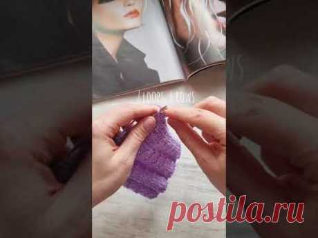 Фоновый узор спицами типа лапша🌺🧶knitting pattern.