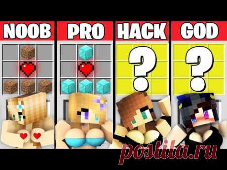 Minecraft Battle / ROMANTIC GIRL CRAFTING CHALLENGE - NOOB vs PRO vs HACKER / Minecraft Animation