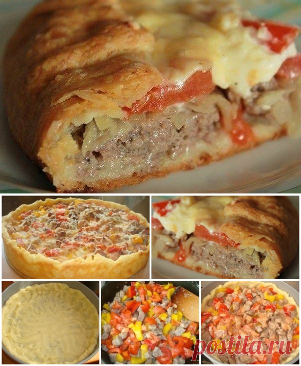 Пирог из картофельного теста