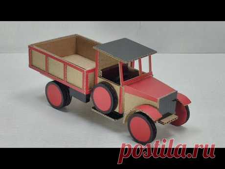 Как сделать машинку из картона. How to make a car from cardboard.