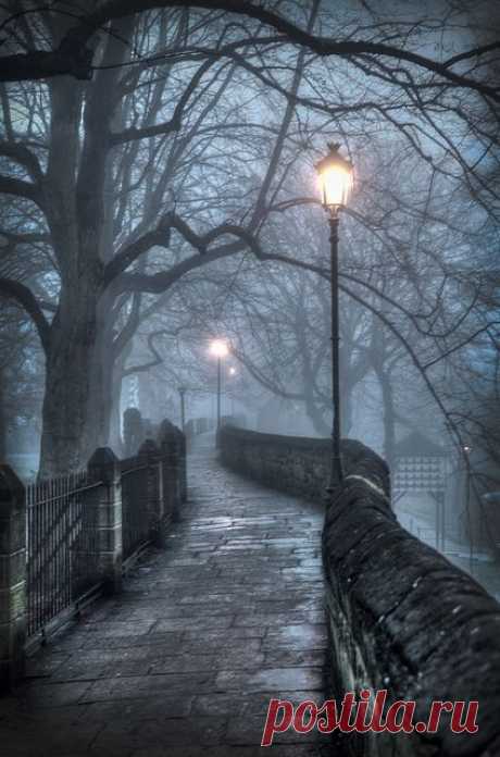 Chester Walls in the fog,Chester,UK