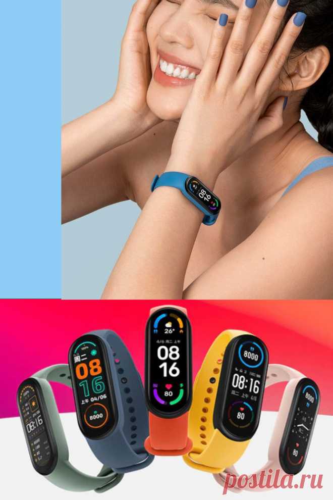 Оригинальный спортивный браслет Xiaomi Mi Band 6, фитнес-трекер с пульсометром, Bluetooth, смарт-браслет с AMOLED экраном 1,56 дюйма, 5 цветов