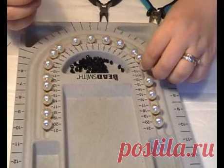 How to make a stunning pearl necklace #1(как делать жемчужные бусы) - YouTube