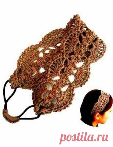 Кружевная повязка для волос | Рукоделие и вязание