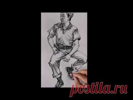 Figure drawing with pencil - Demonstration