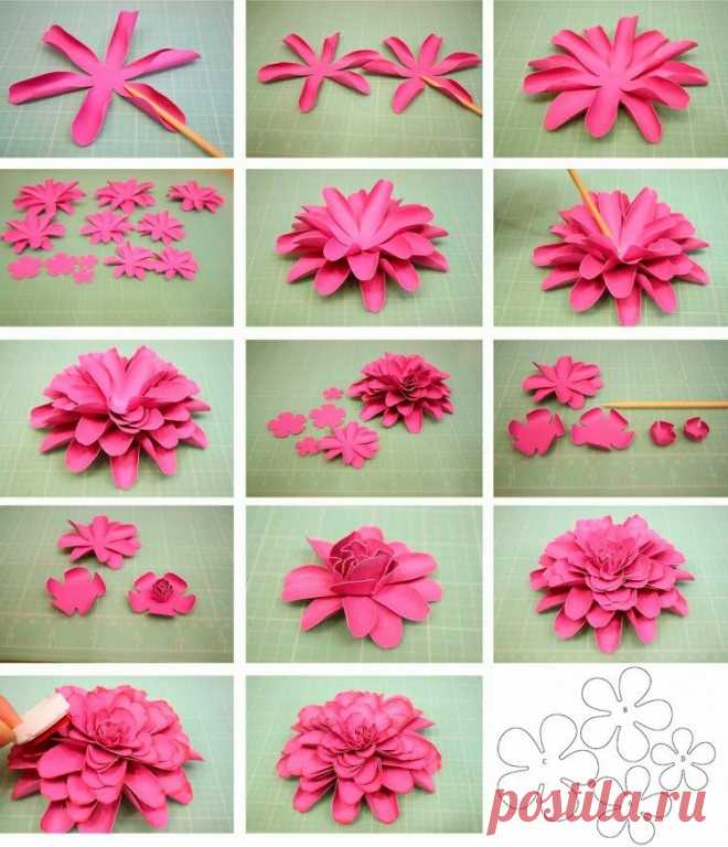 «"Как сделать цветок из бумаги своими руками? Шаблоны и схемы» — карточка пользователя никита ш. в Яндекс.Коллекциях